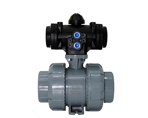 Application of plastic pneumatic ball valve